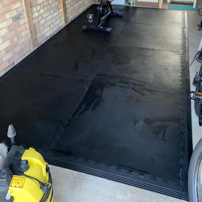 1m x 1m interlocking mat 2 Linkable Rubber Gym Mats